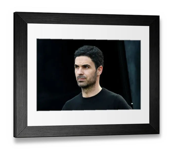 Framed Print : Mikel Arteta Watches as Arsenal Face Newcastle United in Premier League Showdown (2022-23)
