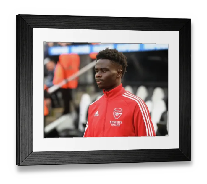 Framed Print : Bukayo Saka Gears Up: Arsenal vs Newcastle United, Premier League 2022-23 Framed Print : Bukayo Saka Gears Up: Arsenal vs Newcastle United, Premier League 2022-23