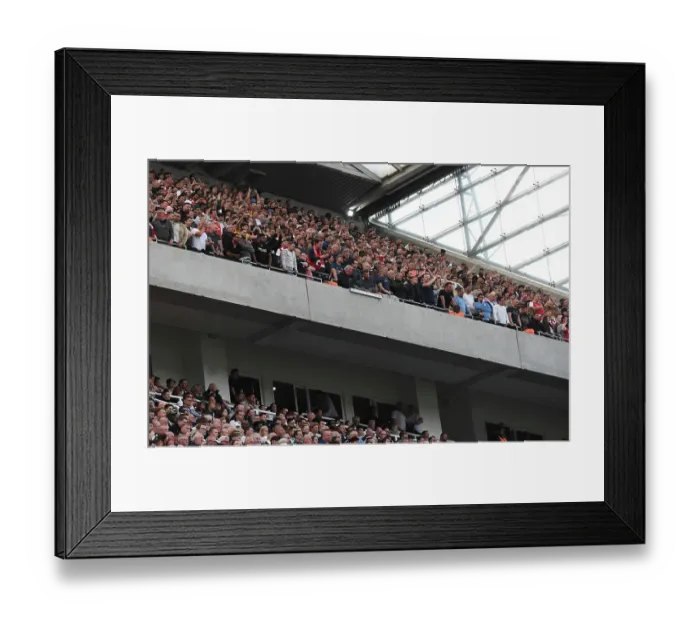 Framed Print : Arsenal Fans Passionate Sea at St. James Park: Newcastle United vs. Arsenal FC, Premier League 2022-23