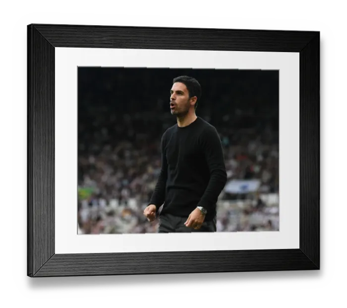 Framed Print : Mikel Arteta Leads Arsenal at St. James Park Against Newcastle United - Premier League 2022-23