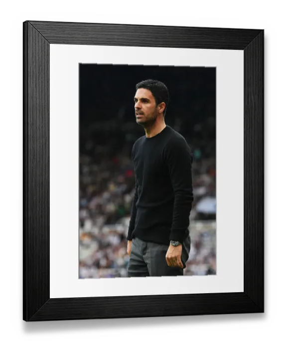 Framed Print : Mikel Arteta at St. James Park: Arsenal FC vs Newcastle United, Premier League 2022-23