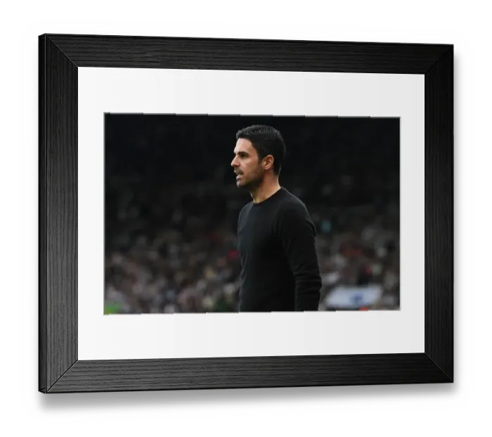 Framed Print : Mikel Arteta Leads Arsenal Against Newcastle United in Premier League Showdown (2022-23)