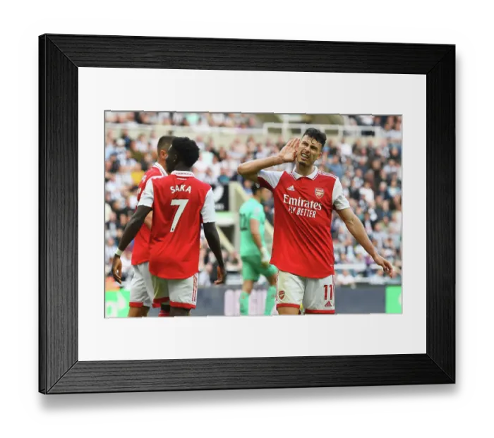 Framed Print : Martinelli's Own Goal: Thrilling Arsenal Win over Newcastle United Framed Print : Martinelli's Own Goal: Thrilling Arsenal Win over Newcastle United