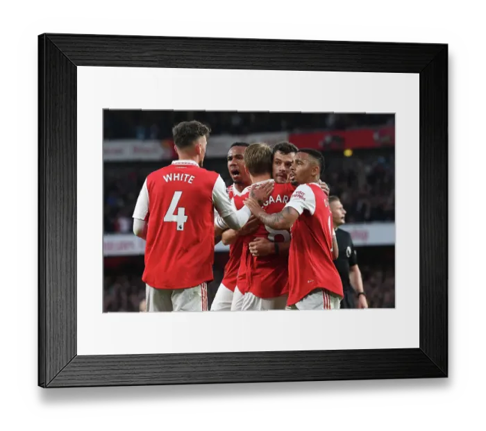 Framed Print : Arsenal Rejoice: Martin Odegaard Scores Against Chelsea (2022-23 Premier League) Framed Print : Arsenal Rejoice: Martin Odegaard Scores Against Chelsea (2022-23 Premier League)