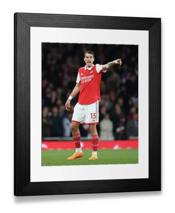 Framed Print : Clash of Titans: Arsenal vs. Chelsea - Jakub Kiwior's Premier League Battle