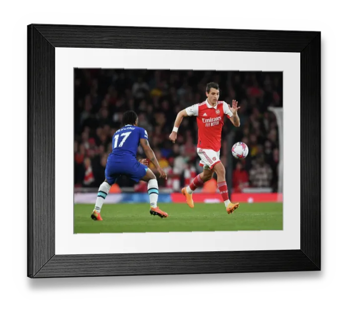 Framed Print : Battle at the Emirates: Arsenal vs. Chelsea - Premier League Clash (2022-23)