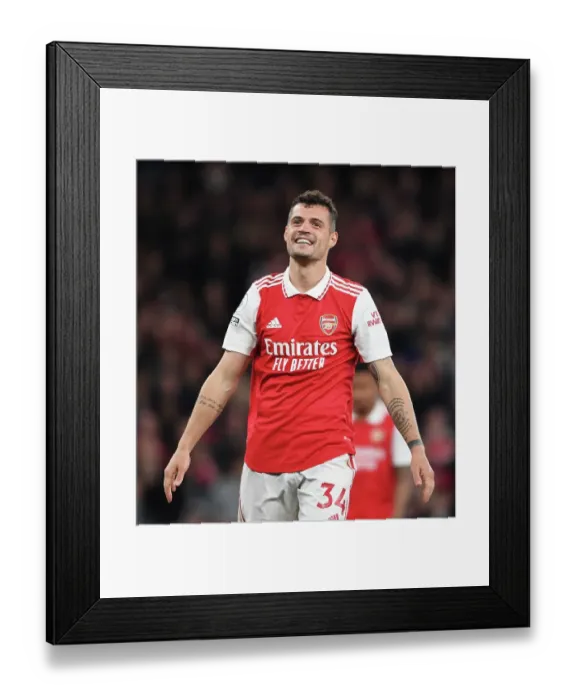 Framed Print : Arsenal's Granit Xhaka in Action Against Chelsea in the 2022-23 Premier League Clash