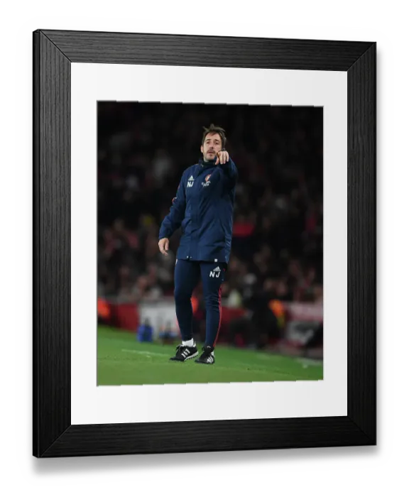 Framed Print : Arsenal FC vs Chelsea FC: Nico Jover Guides Arsenal at the Emirates Stadium - Premier League Battle (2022-23)