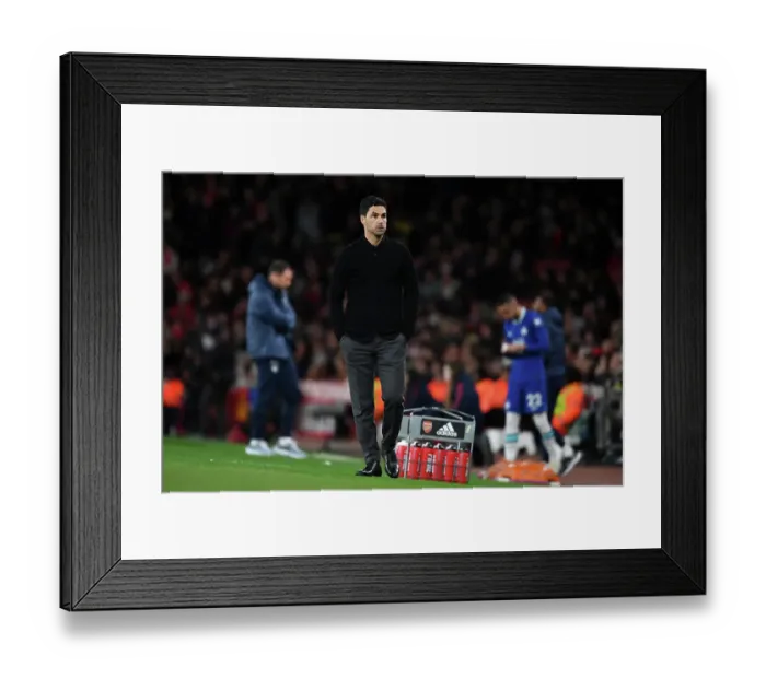 Framed Print : Arsenal vs Chelsea: Mikel Arteta's Intense Focus at Emirates Stadium (2022-23 Premier League) Framed Print : Arsenal vs Chelsea: Mikel Arteta's Intense Focus at Emirates Stadium (2022-23 Premier League)