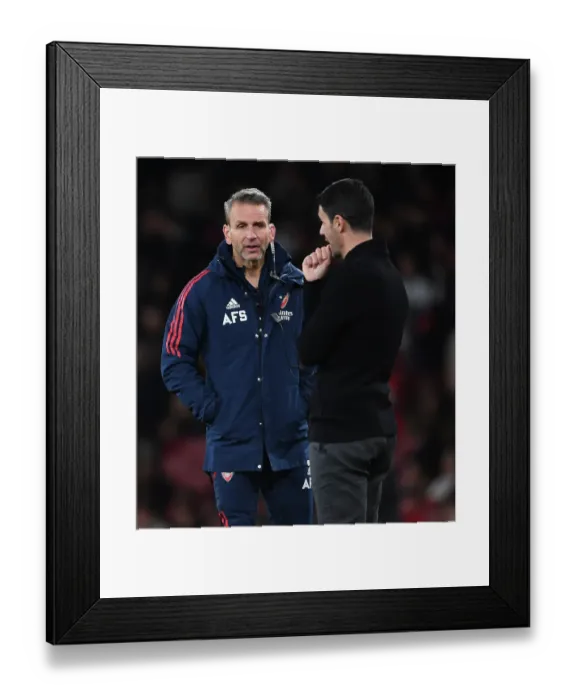 Framed Print : Arsenal FC vs Chelsea FC: Mikel Arteta and Albert Stuivenburg Lead the Team at Emirates Stadium, Premier League 2022-23 Framed Print : Arsenal FC vs Chelsea FC: Mikel Arteta and Albert Stuivenburg Lead the Team at Emirates Stadium, Premier League 2022-23