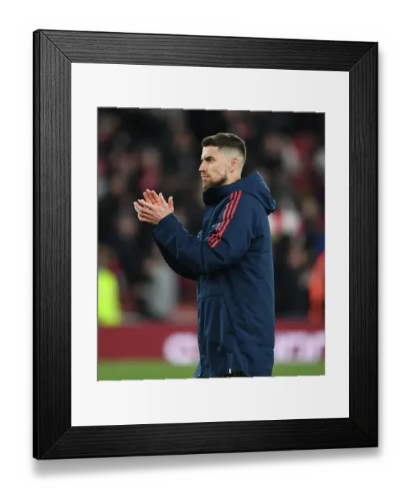 Framed Print : Jorginho Honors Arsenal Fans: Arsenal vs Chelsea, Premier League 2022-23 Framed Print : Jorginho Honors Arsenal Fans: Arsenal vs Chelsea, Premier League 2022-23