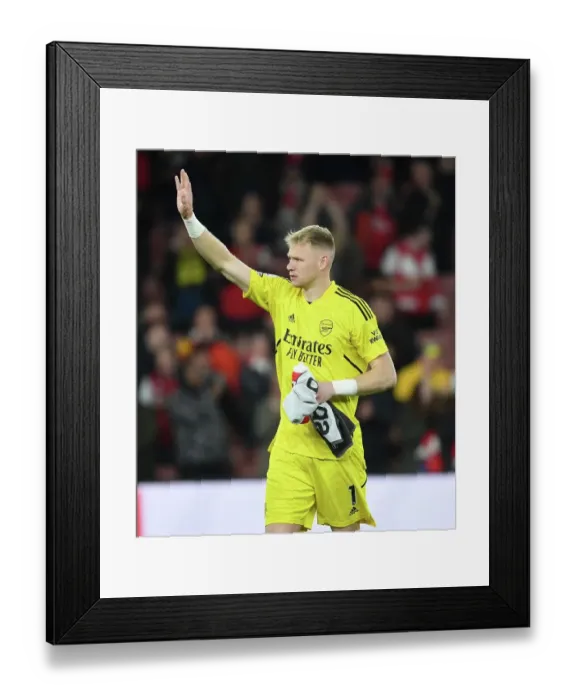 Framed Print : Arsenal's Aaron Ramsdale Celebrates Premier League Victory over Chelsea with Adoring Fans (2022-23) Framed Print : Arsenal's Aaron Ramsdale Celebrates Premier League Victory over Chelsea with Adoring Fans (2022-23)