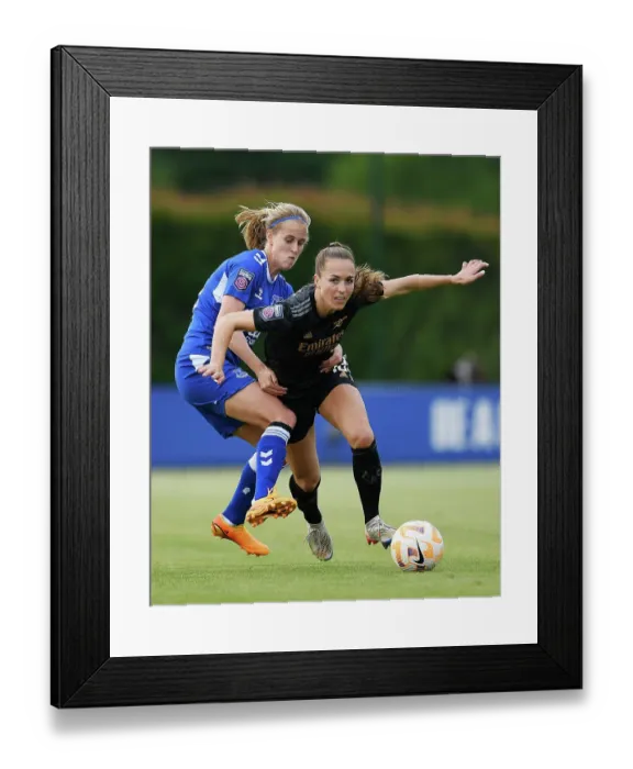 Framed Print : Arsenal vs. Everton: A Battle for Possession in the FA Women's Super League