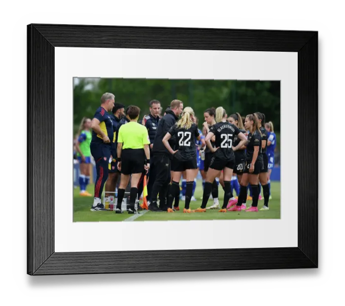 Framed Print : Arsenal Women's Team: Manager Jonas Eidevall Gives Instructions vs Everton FC in FA Women's Super League (2022-23) Framed Print : Arsenal Women's Team: Manager Jonas Eidevall Gives Instructions vs Everton FC in FA Women's Super League (2022-23)