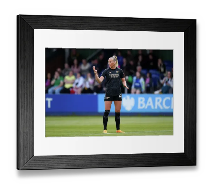 Framed Print : Arsenal's Stina Blackstenius Reacts During Everton vs Arsenal FA Women's Super League Match