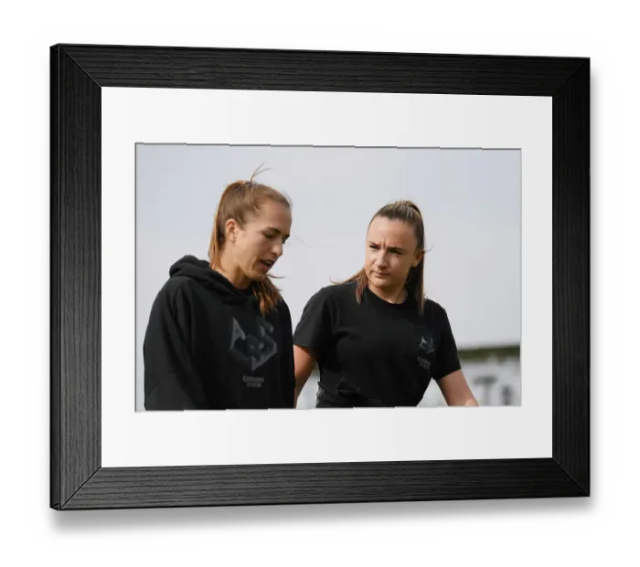 Framed Print : Arsenal Women Prepare for Everton Clash at Walton Hall Park