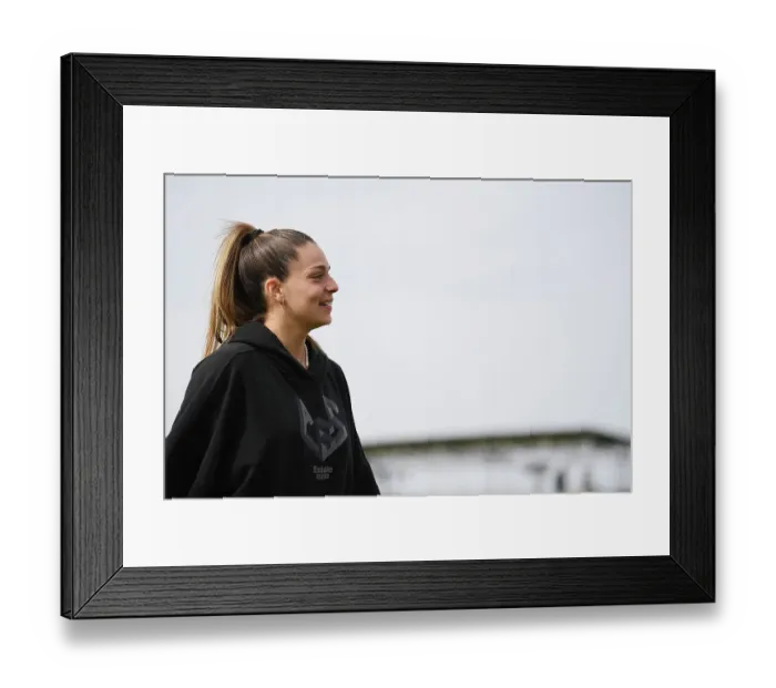 Framed Print : Arsenal's Gio Queiroz Inspects Walton Hall Park Ahead of Everton Clash - FA Women's Super League 2022-23