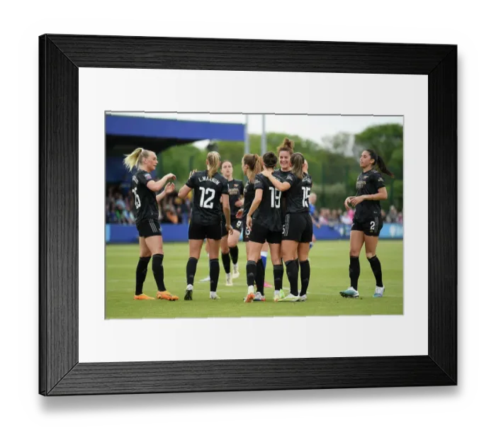 Framed Print : Arsenal Women's Glory: Caitlin Foord Scores First Goal in FA WSL Victory over Everton