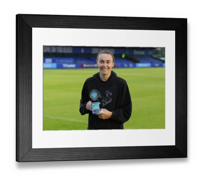 Framed Print : Arsenal's Caitlin Foord Named Player of the Match in Everton vs Arsenal FA Women's Super League Clash