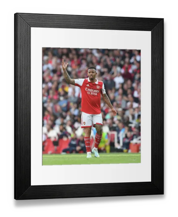 Framed Print : Gabriel Jesus in Action: Arsenal vs. Brighton & Hove Albion (2022-23)