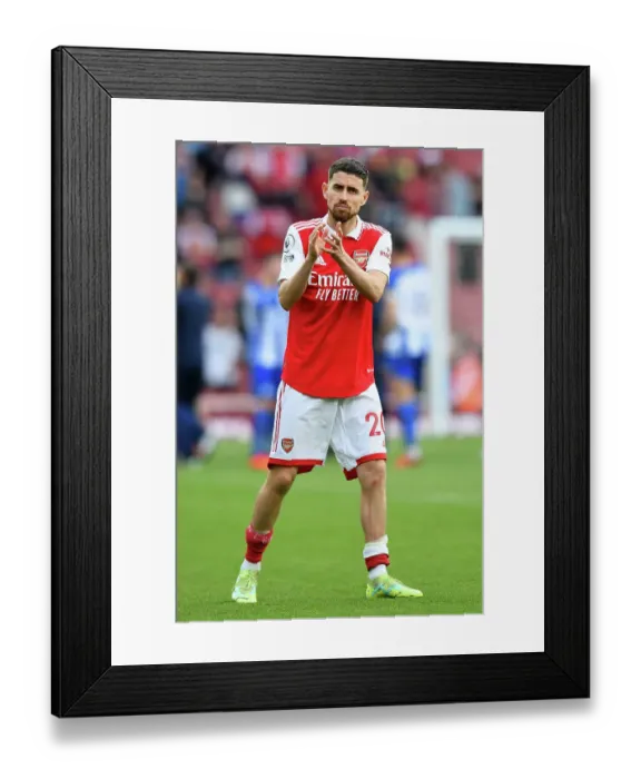 Framed Print : Arsenal's Jorginho Bids Farewell to Fans after Disappointing Loss to Brighton (Arsenal v Brighton & Hove Albion 2022-23) Framed Print : Arsenal's Jorginho Bids Farewell to Fans after Disappointing Loss to Brighton (Arsenal v Brighton & Hove Albion 2022-23)