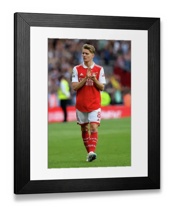 Framed Print : Arsenal's Disappointing End: Martin Odegaard Bids Farewell to Fans After Brighton Defeat (2022-23) Framed Print : Arsenal's Disappointing End: Martin Odegaard Bids Farewell to Fans After Brighton Defeat (2022-23)