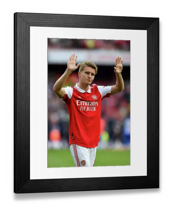 Framed Print : Arsenal's Defeat: Martin Odegaard Bids Farewell to Fans After Arsenal v Brighton & Hove Albion (2022-23)