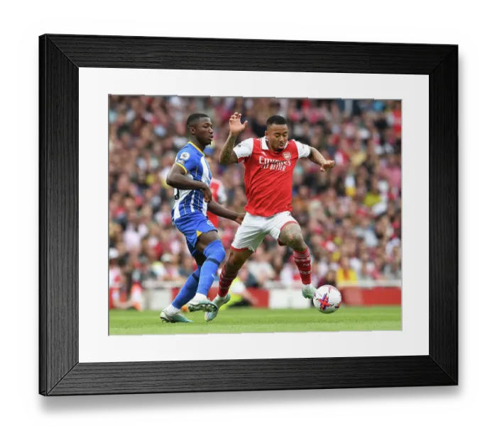 Framed Print : Arsenal vs Brighton: Gabriel Jesus Clash in Intense Premier League Showdown (May 2023) Framed Print : Arsenal vs Brighton: Gabriel Jesus Clash in Intense Premier League Showdown (May 2023)
