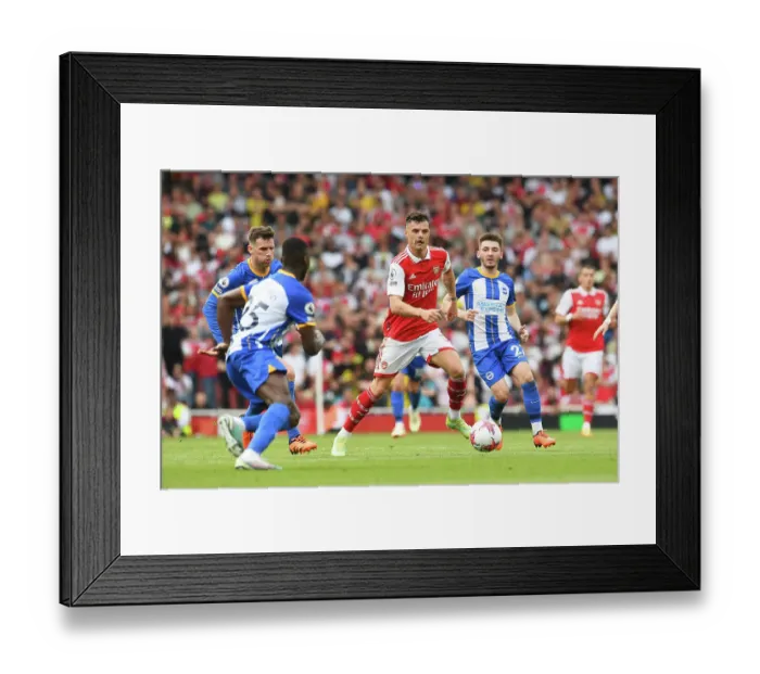 Framed Print : Granit Xhaka: Arsenal's Midfield Mastermind in Action against Brighton & Hove Albion, Premier League 2022-23 Framed Print : Granit Xhaka: Arsenal's Midfield Mastermind in Action against Brighton & Hove Albion, Premier League 2022-23