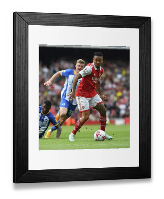 Framed Print : Gabriel Jesus in Action: Arsenal vs Brighton & Hove Albion, Premier League 2022-23