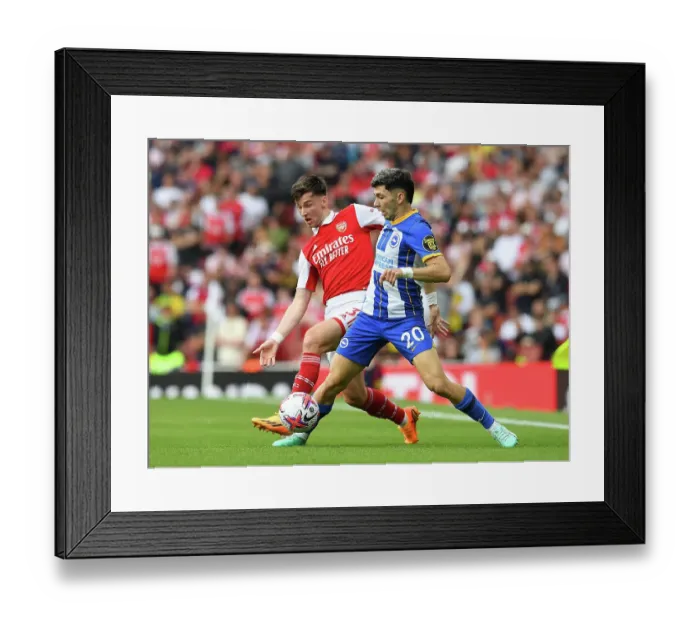 Framed Print : Arsenal vs Brighton: Tierney's Battle for Possession in the 2022-23 Premier League Clash Framed Print : Arsenal vs Brighton: Tierney's Battle for Possession in the 2022-23 Premier League Clash