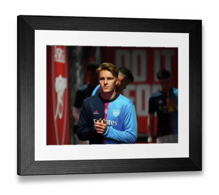 Framed Print : Martin Odegaard Gears Up: Arsenal's Readiness Unveiled vs Brighton, Premier League 2022-23