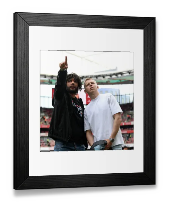 Framed Print : Arsenal FC: Elneny and Zinchenko Prepare for Brighton & Hove Albion Clash (2022-23) Framed Print : Arsenal FC: Elneny and Zinchenko Prepare for Brighton & Hove Albion Clash (2022-23)