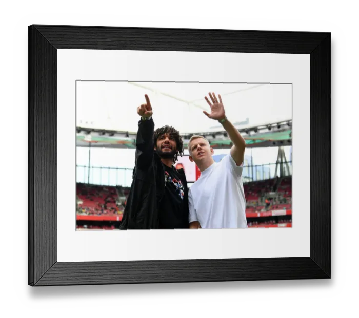 Framed Print : Arsenal: Elneny and Zinchenko Pre-Match Huddle vs. Brighton & Hove Albion (2022-23)
