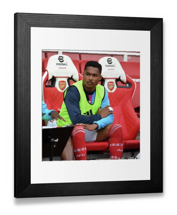 Framed Print : Arsenal Subs Bench: Reuell Walters Awaits Action vs Brighton & Hove Albion (2022-23) Framed Print : Arsenal Subs Bench: Reuell Walters Awaits Action vs Brighton & Hove Albion (2022-23)