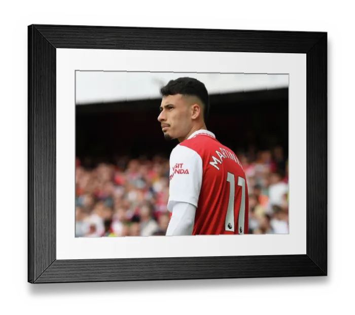 Framed Print : Martinelli's Star Performance: Arsenal Triumphs Over Brighton & Hove Albion (2022-23)