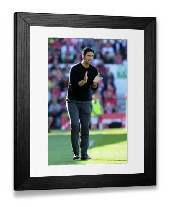 Framed Print : Arsenal's Mikel Arteta Gives Instructions vs. Nottingham Forest (May 2023)