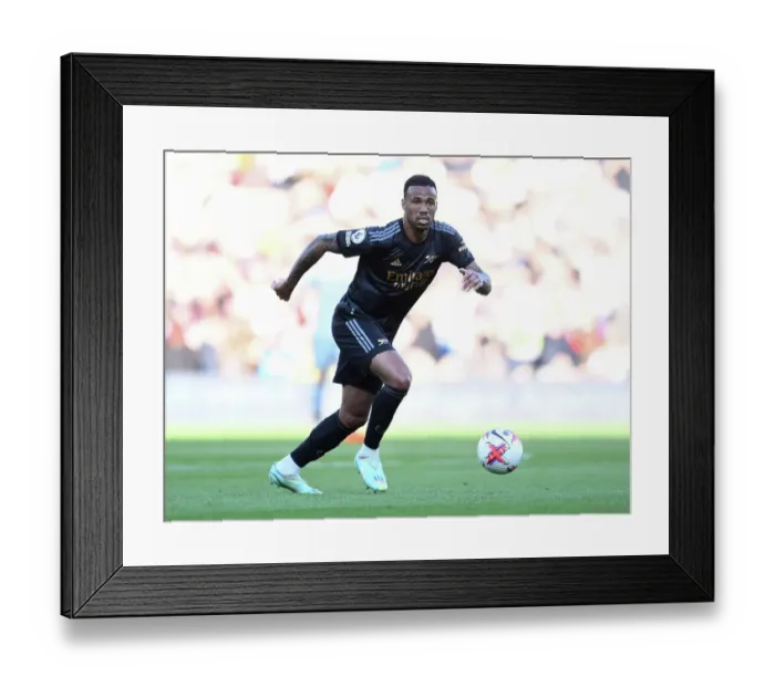 Framed Print : Gabriel Magalhaes's Defensive Brilliance: Arsenal's Victory over Nottingham Forest, Premier League 2022-23