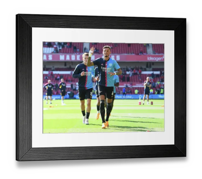 Framed Print : Arsenal's Ben White Acknowledges Fans Before Nottingham Forest Clash (May 2023)