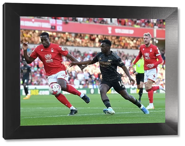 Arsenal's Eddie Nketiah Faces Off Against Wily Boly in Nottingham Forest Showdown (Premier League 2022-23)