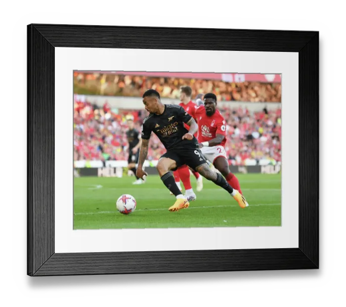 Framed Print : Gabriel Jesus Stars: Arsenal Secures Thrilling Premier League Victory over Nottingham Forest, 2022-23 Framed Print : Gabriel Jesus Stars: Arsenal Secures Thrilling Premier League Victory over Nottingham Forest, 2022-23