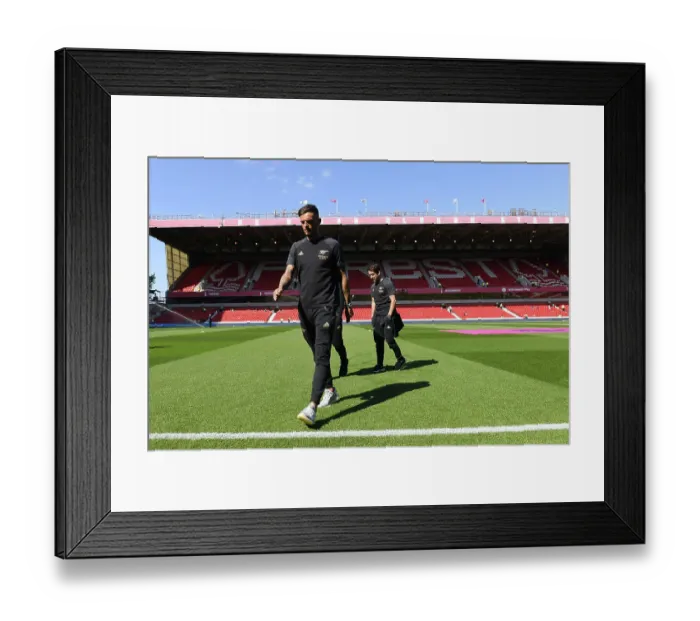 Framed Print : Arsenal's Ben White Scouts Nottingham Forest's City Ground Ahead of Premier League Clash (May 2023)