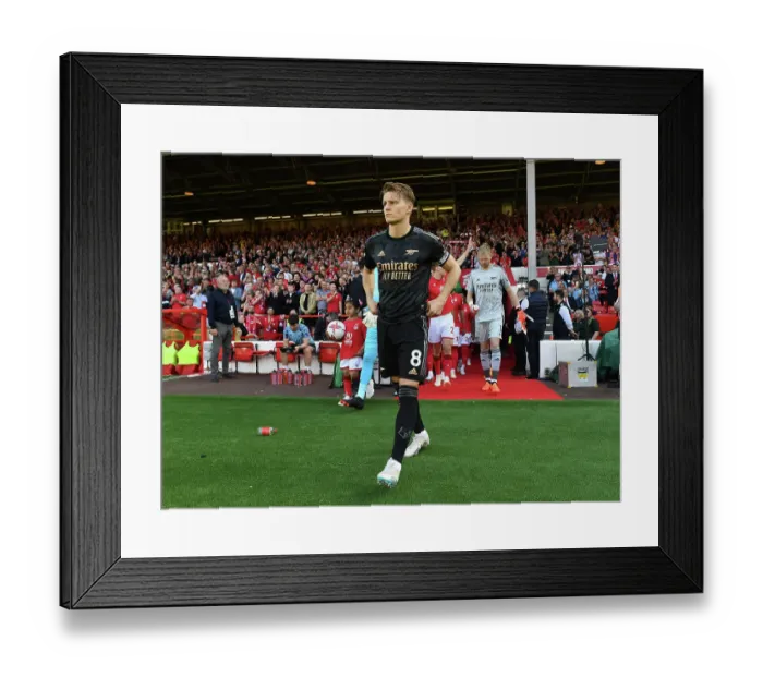 Framed Print : Martin Odegaard Leads Arsenal in Premier League Clash against Nottingham Forest (May 2023)
