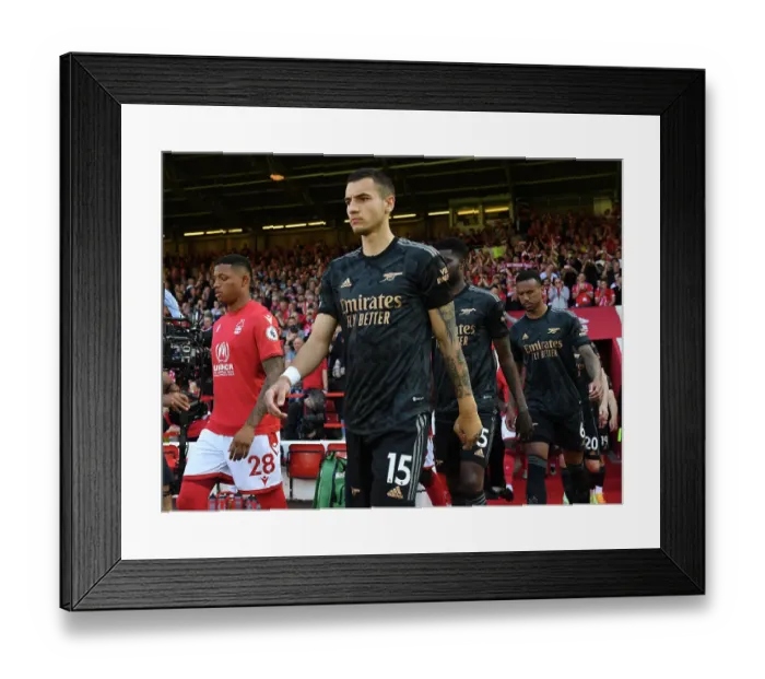 Framed Print : Arsenal's Jakub Kiwior Leads Team Out vs. Nottingham Forest (May 2023, Premier League) Framed Print : Arsenal's Jakub Kiwior Leads Team Out vs. Nottingham Forest (May 2023, Premier League)