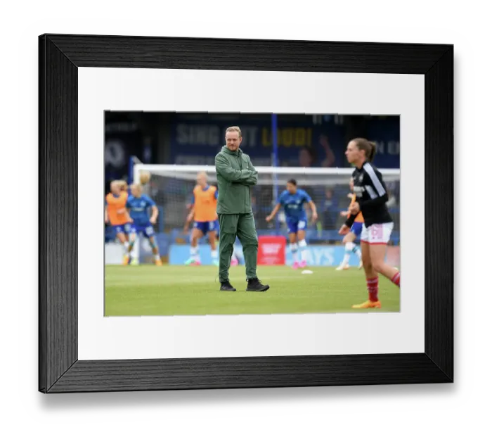 Framed Print : Arsenal's Jonas Eidevall Faces Off Against Chelsea in FA WSL Clash Framed Print : Arsenal's Jonas Eidevall Faces Off Against Chelsea in FA WSL Clash