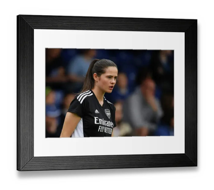 Framed Print : Arsenal vs. Chelsea: Freya Godfrey's Showdown in the Super League - Preparing at Kingsmeadow