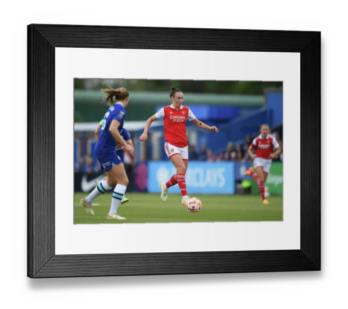 Framed Print : Arsenal's Caitlin Foord Chases the Ball in FA Women's Super League Match against Chelsea