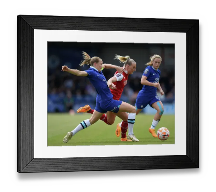 Framed Print : Clash of Titans: Chelsea vs. Arsenal - FA Women's Super League Showdown Framed Print : Clash of Titans: Chelsea vs. Arsenal - FA Women's Super League Showdown