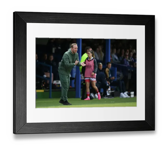 Framed Print : Jonas Eidevall: Arsenal FC Coach Reacts During Chelsea vs Arsenal FA Women's Super League Match (2022-23)