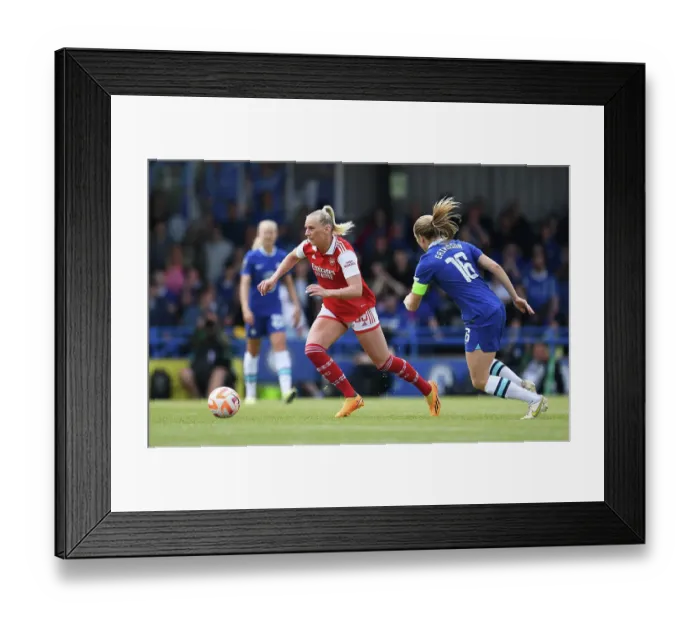 Framed Print : Arsenal's Stina Blackstenius Faces Off Against Chelsea's Magdalena Eriksson in FA Women's Super League Clash